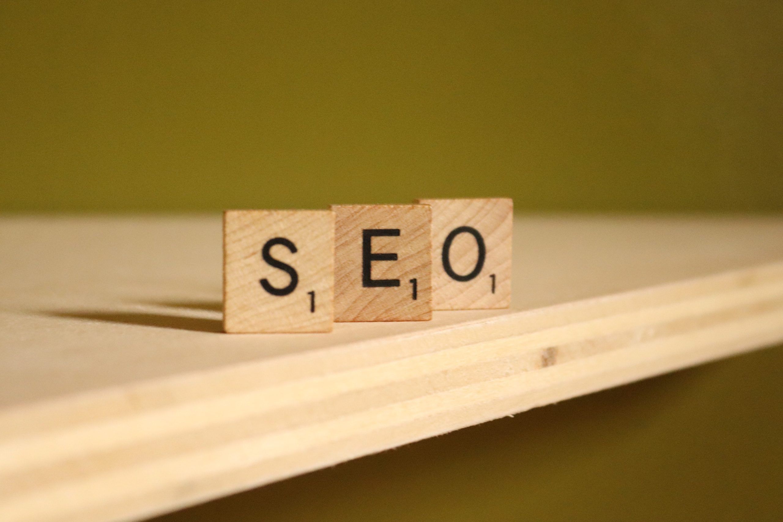 SEO wooden letters