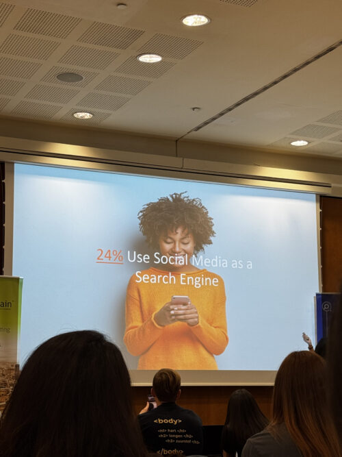 Social media as a search engine statistic slide